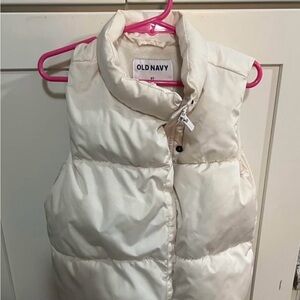 Old Navy Ivory Quilted Vest